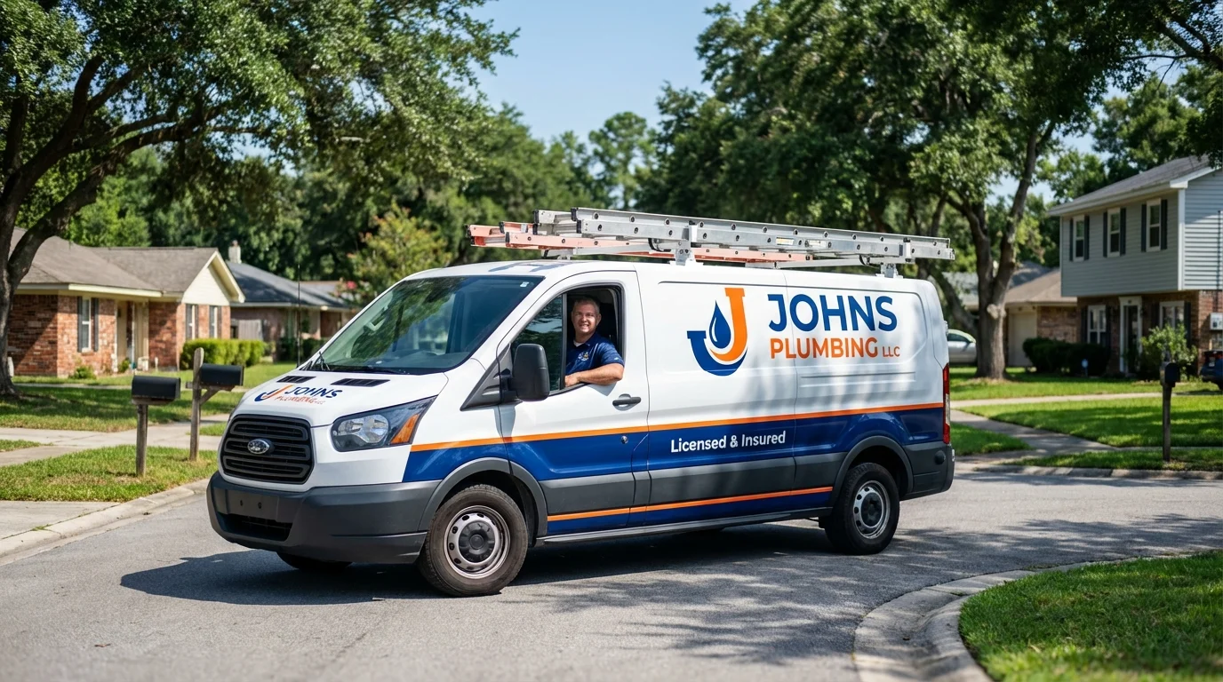 Johns Plumbing LLC service van in Oak Grove, KY